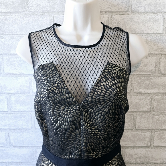 Draper James Kara Collection Gold Jacquard Dress - Picture 3 of 12